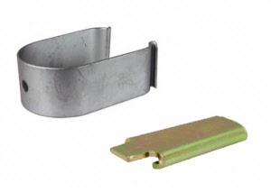 Spanbeugel + klem, stabilisatorstang, achterzijde